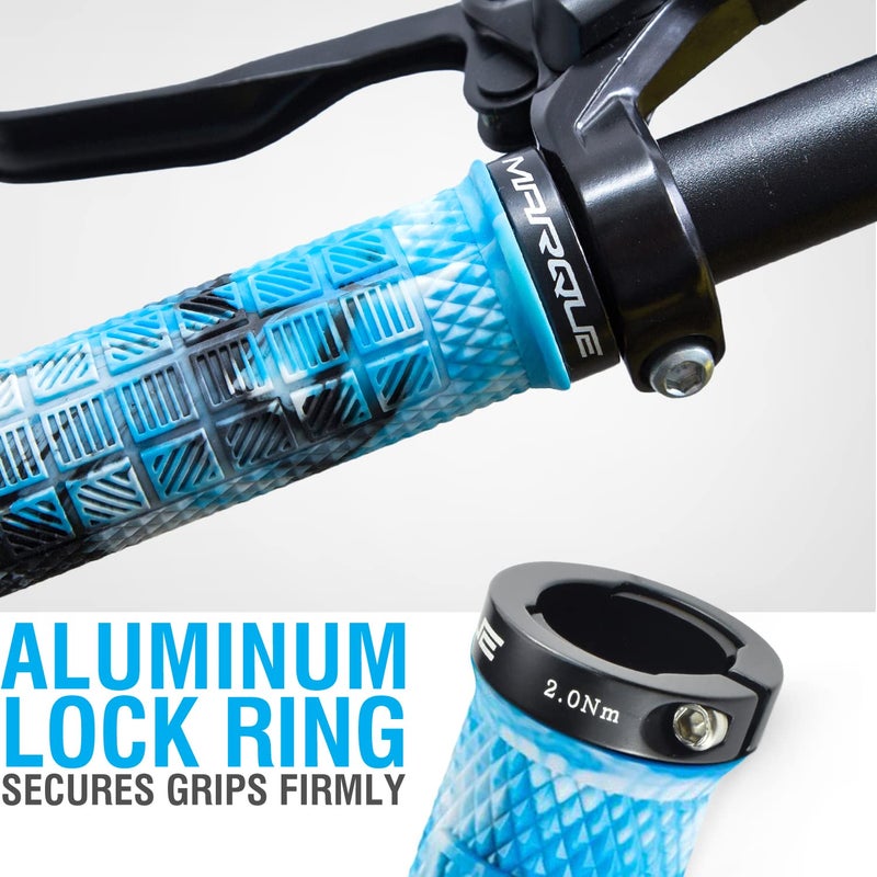 Marque Grapple Mountain Bike Handlebar Grips â€“ Single Lock-On Ring MTB and BMX Bicycle Handle Bar with Non-Slip Grip (Urban Camo) - Image 3